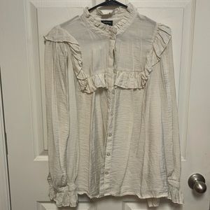Who What Wear Long Sleeve Button Up Blouse